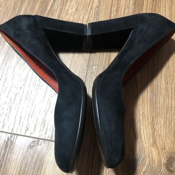 Santoni Black Suede Pumps Woman size 8 - Picture 9 of 10